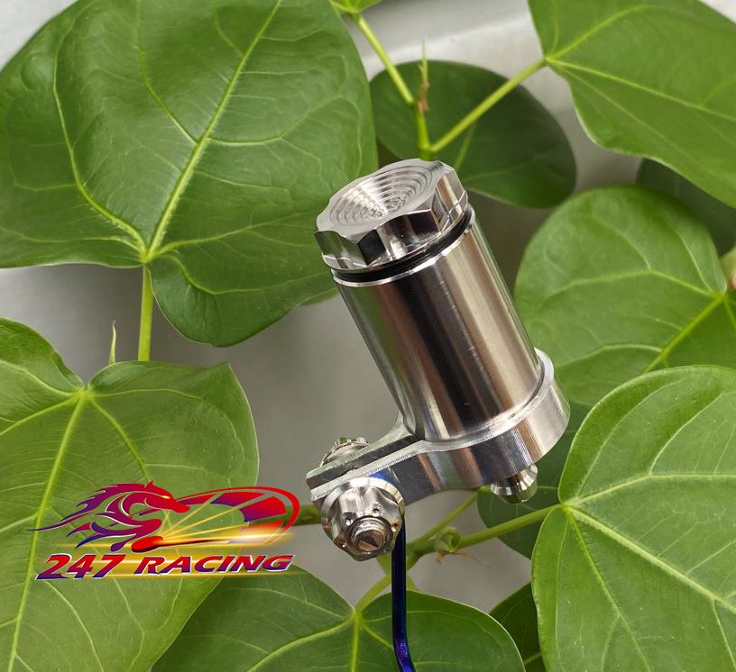 Bình Dầu tay thắng Salaya Thái INOX 304 tặng kèm Ốc bát kẽm Titan Ống Dầu gắn nhiều loại xe máy... INOX 304 100%