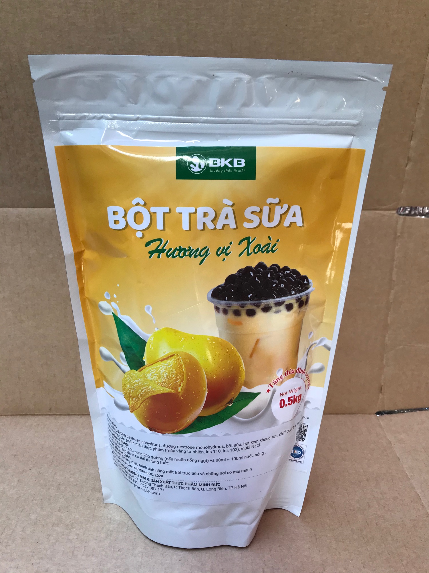 Bột trà sữa vị xoài pha sẵn gói 500gam