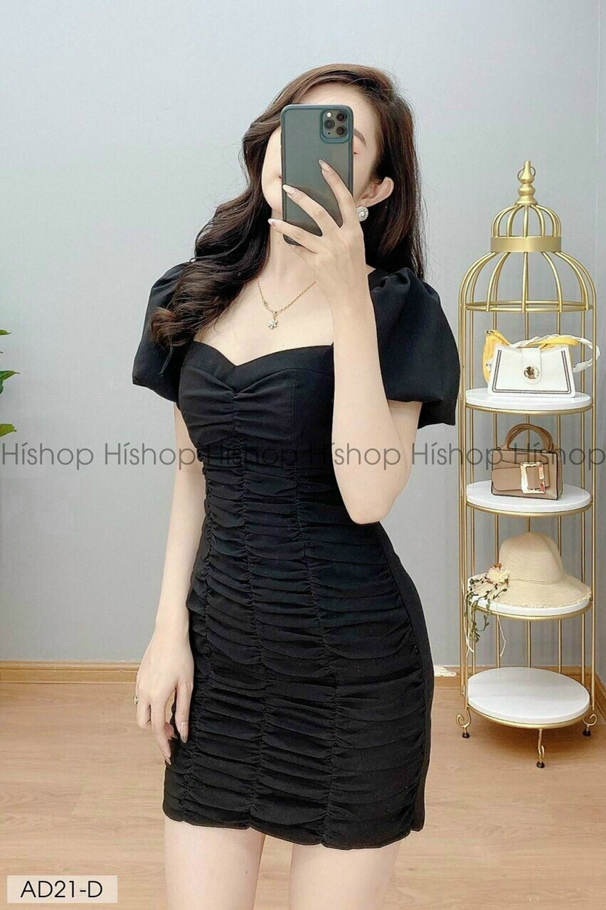 Đầm lụa body nhún 2 lớp đan dây lưng cổ rộng siêu hot, mẫu mới hot trend .qc