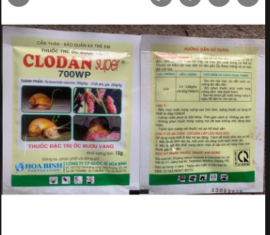 Bả diệt ốc sên bươu vàng dạng phun - Clodan super 700WP 12gram