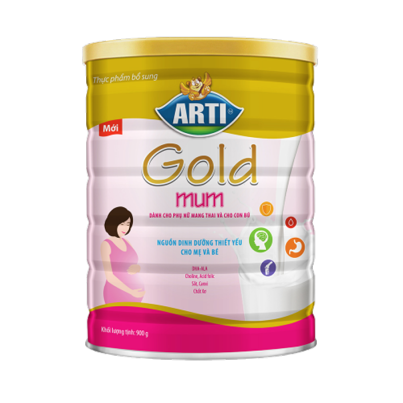 Sữa Arti Gold Mum 900 Gr - Dành cho mẹ bầu và cho con bú - NPP chính hãng cao cấp