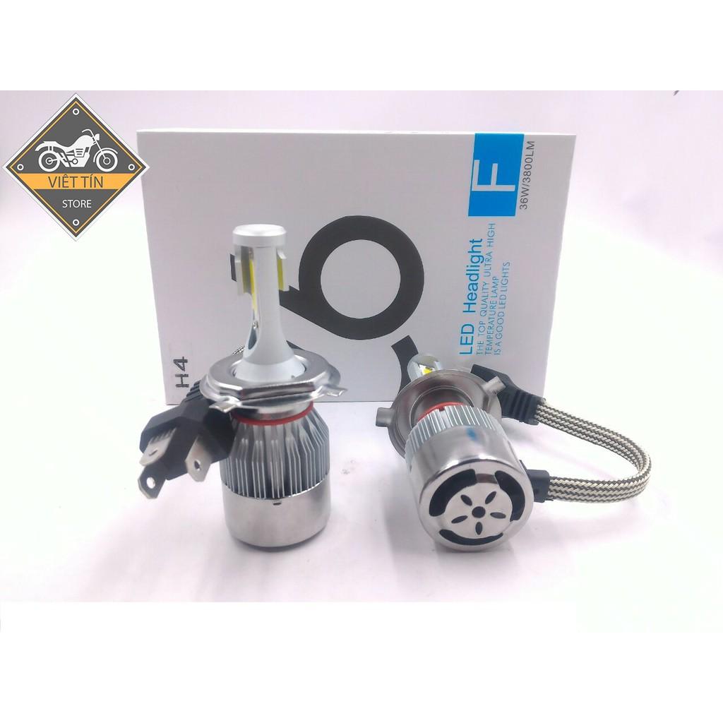 Đèn pha led C6-2tim H4 36w ( Giá 1 bóng)