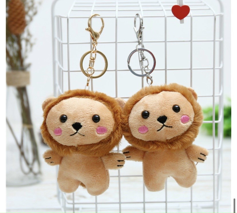 Móc khóa sư tử bông siêu dễ thương