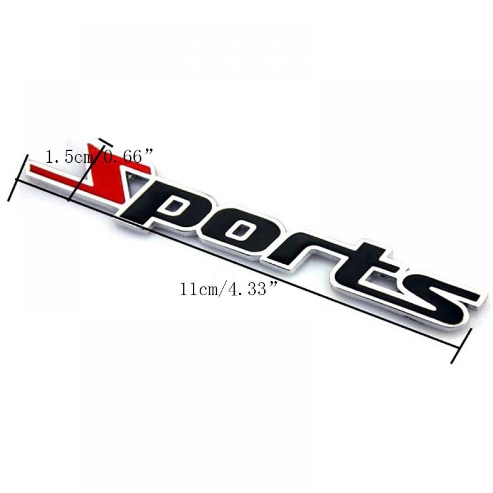 Tem Kim Loại chữ nổi SPORT dán ô tô xe máy