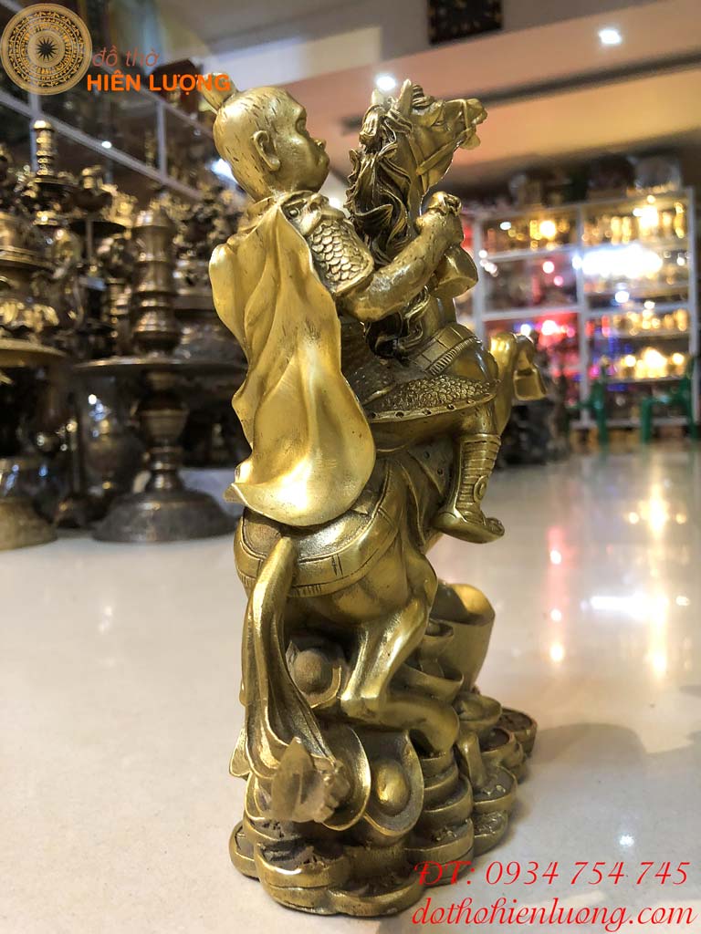 Mã Thượng Phong Hầu Bệ Vàng Bằng Đồng
