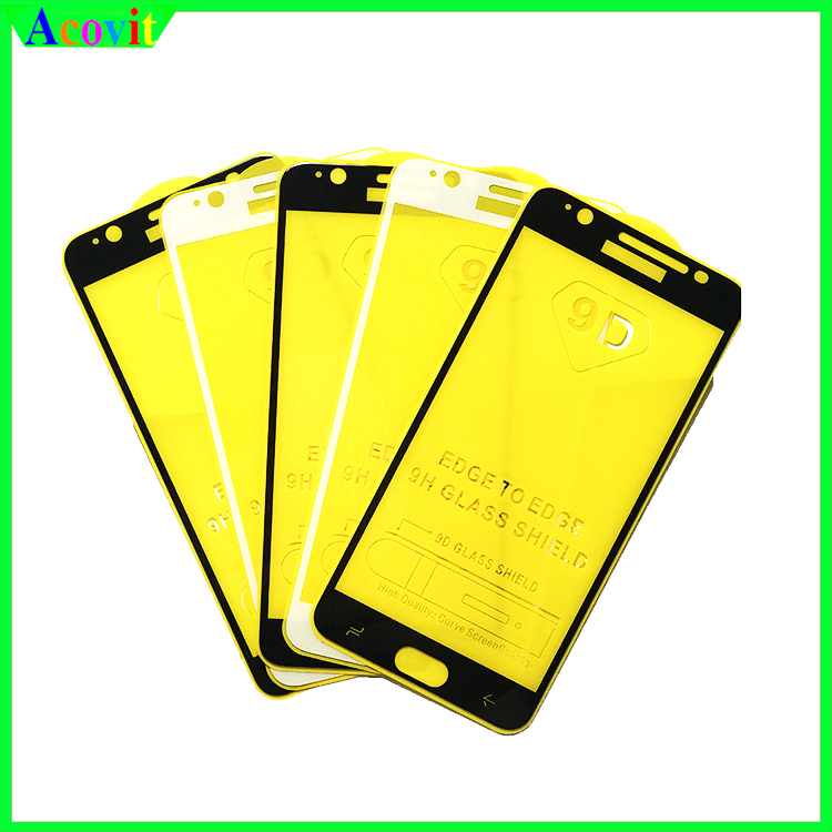" Kính cường lực 9D Samsung J7 Prime " _ FULL Màn Hình _ Độ Cứng 9H _ Anh thật Sản Phẩm _ Acovit"