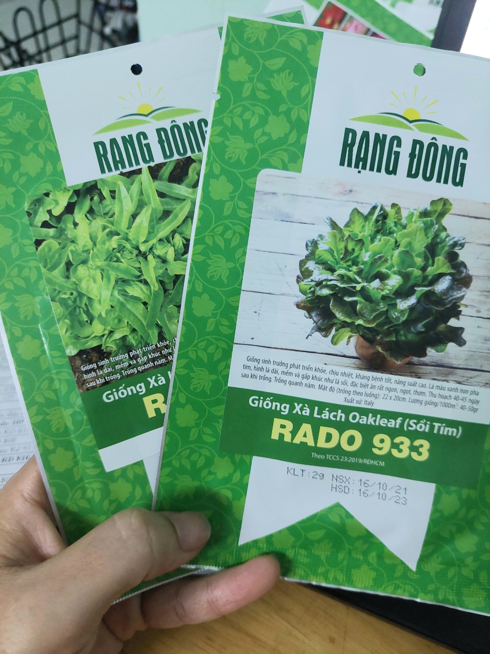 [Seeds] Hạt giống xà lách Oakleaf, đóng gói 2gr (khoảng 1000 hạt)
