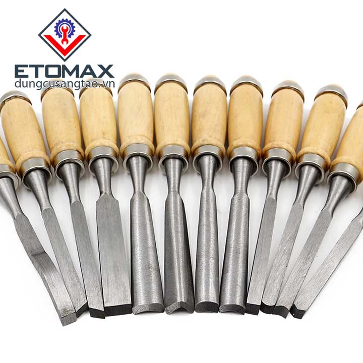 Bộ 12 cây đục, tiện gỗ bản cao cấp v2