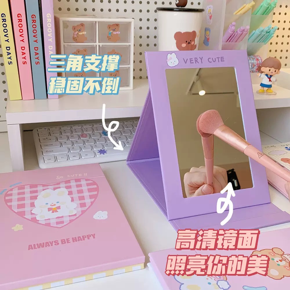 MS511 Gương soi gấp gọn để bàn cute