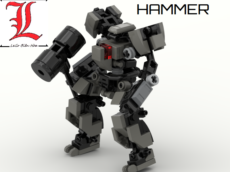 Le Go Đồ Chơi Lắp Ráp Robot Moc Mech Hammer