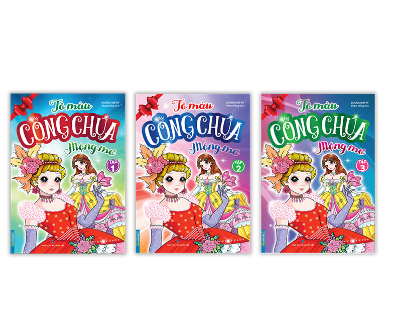 Combo Tô màu công chúa mộng mơ (trọn bộ 3 cuốn)