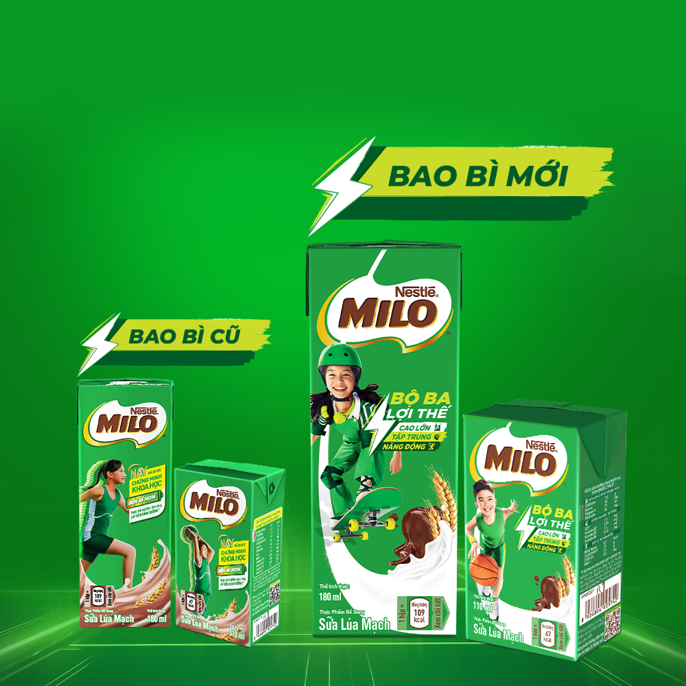 [May Promotion] Freeship Hcm] Box of 48 Boxes of Nestlé Film-Free Barley Milk ®   Milo ®   180ml