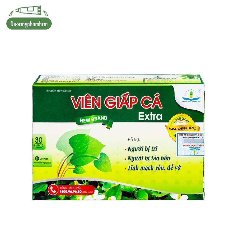 Viên giấp cá extra tốt cho người bệnh trĩ, táo bón, suy giãn tĩnh mạch