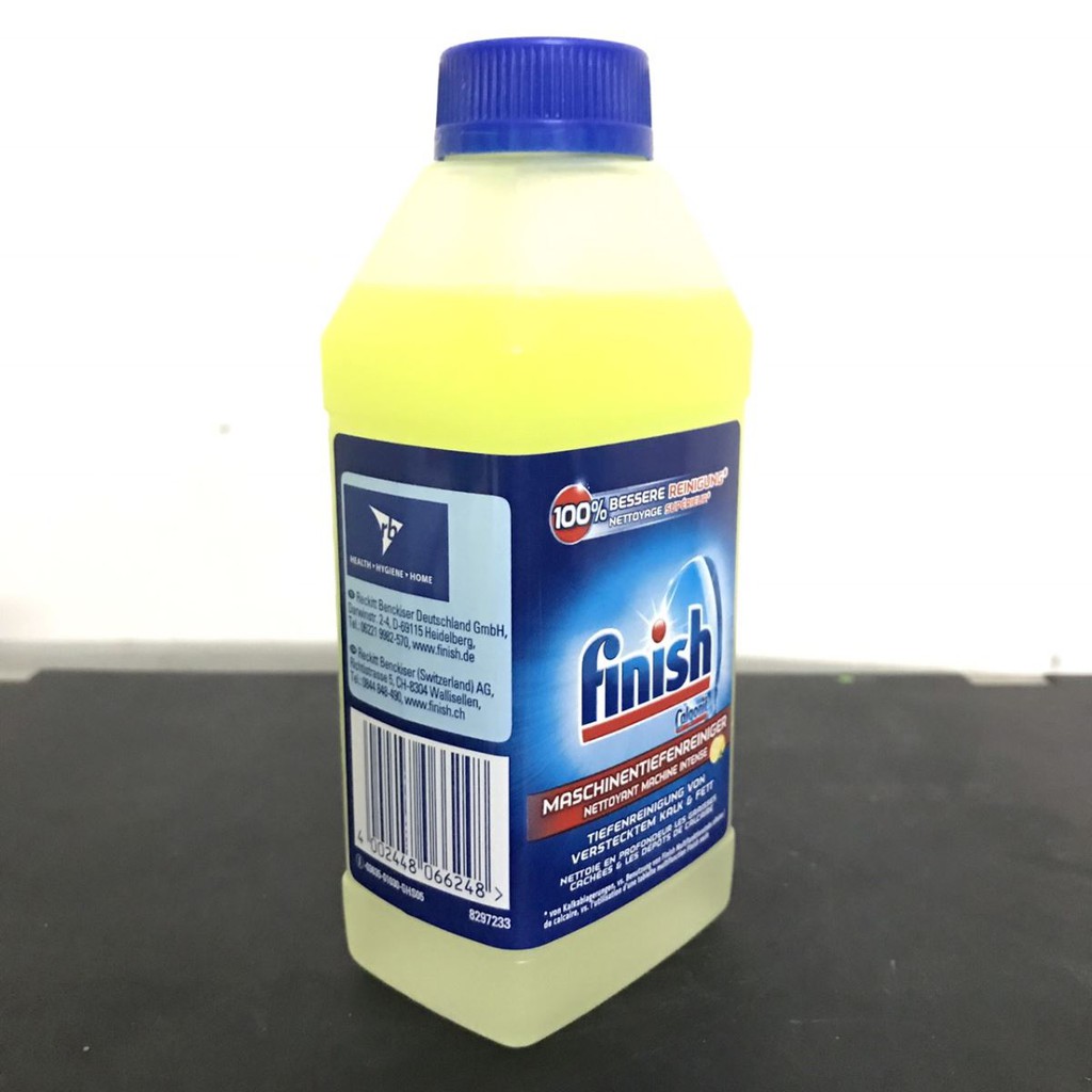 Dung dịch vệ sinh máy, tẩy cặn máy rửa chén bát Finish