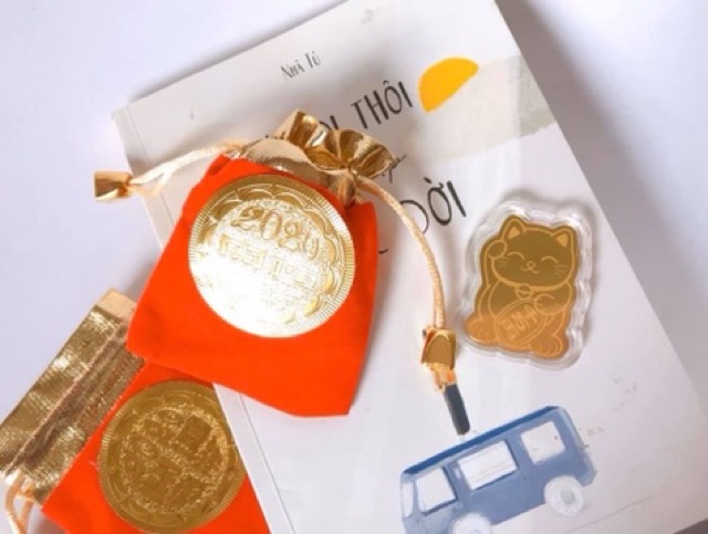 MÈO THẦN TÀI MAY MẮN MẠ VÀNG 24K