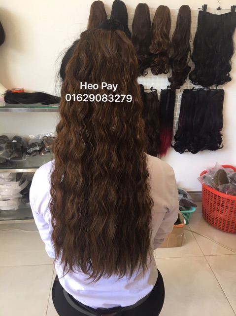 Tóc Giả Cột Tóc Giả Cột Xù Tơ Cao Cấp- Kèm Ảnh Thật