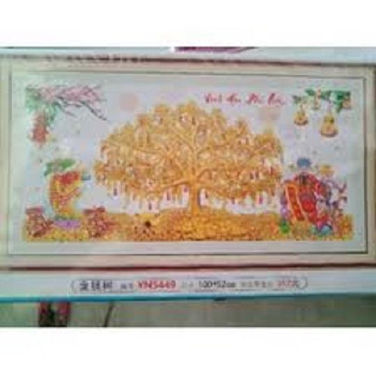 [HCM]Tranh đính đá Vinh hoa Phú Quý ( chưa đính) YN5449