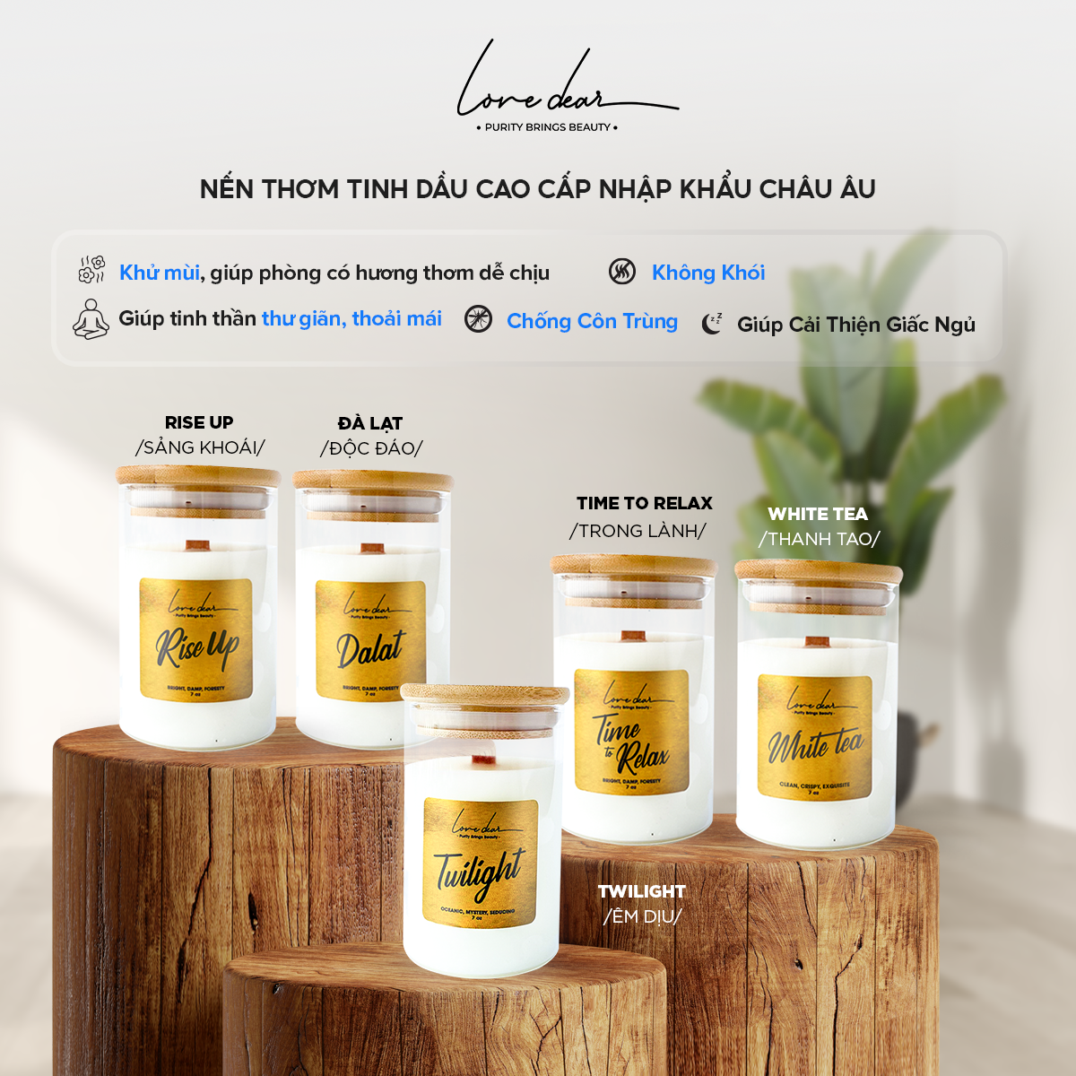 Nến Thơm Tinh Dầu Cao Cấp LoveDear- Make A Wish 200g