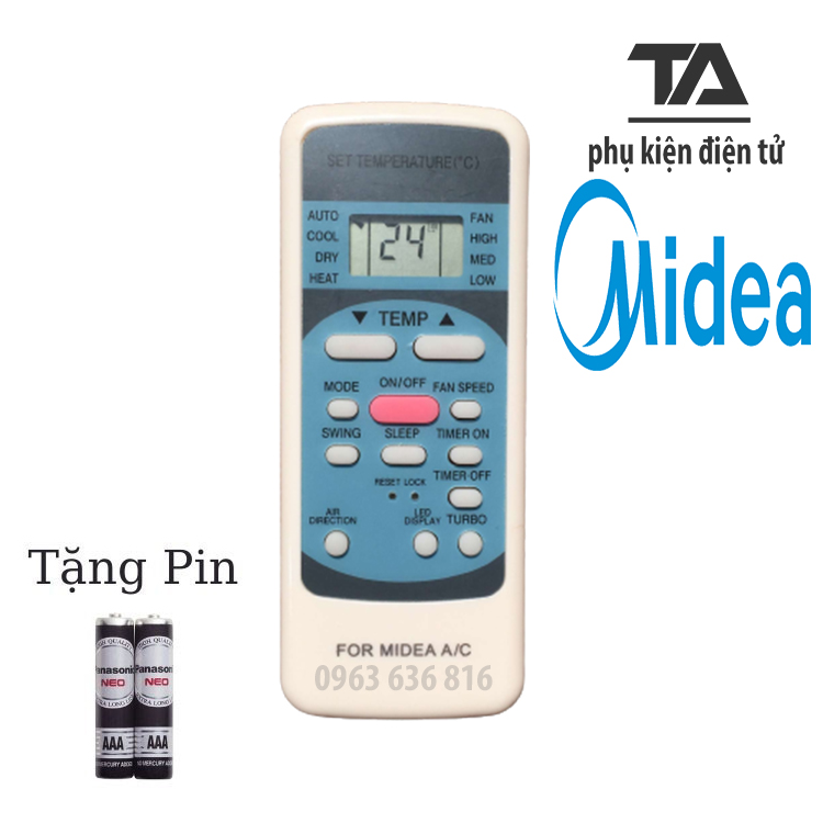 [FREESHIP] REMOTE ĐIỀU KHIỂN ĐIỀU HÒA MIDEA - HÀNG TỐT