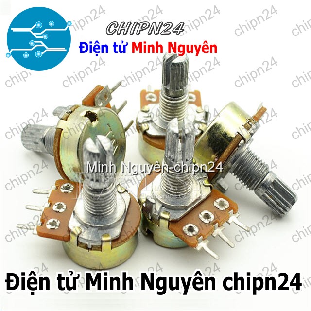 [3 cái] (F146) Biến trở Volume Đơn 5K Trục 15MM WH148 (B502 502 Trục dài 15mm 3 chân) - HH000147