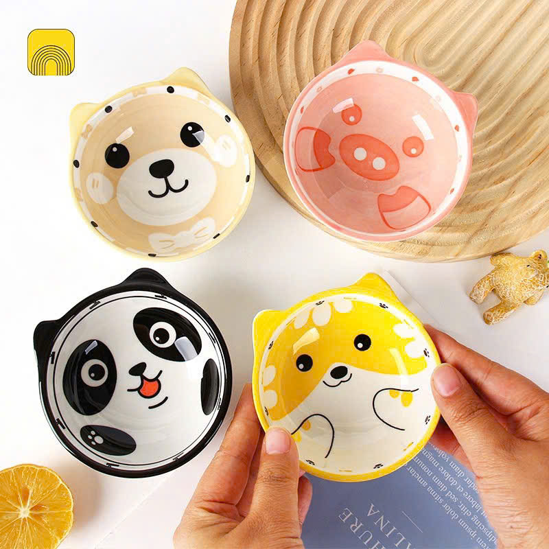 Chén đựng cơm bằng sứ hình thú cho bé