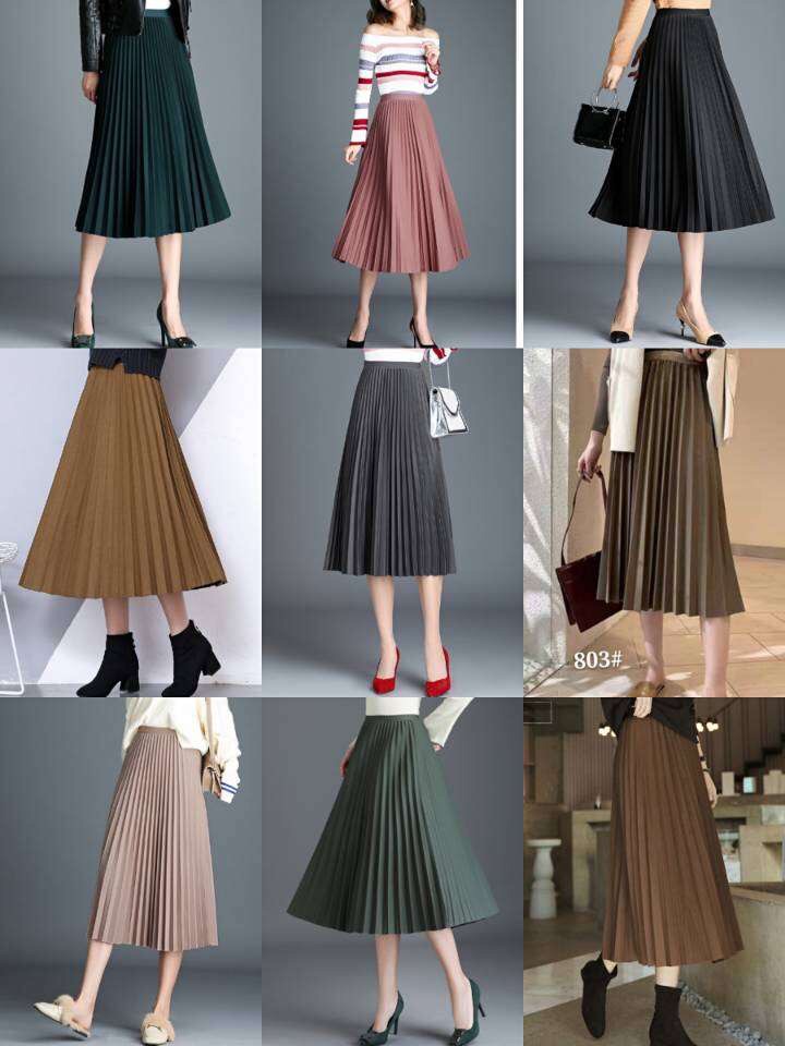 Chân váy xếp ly MIDI