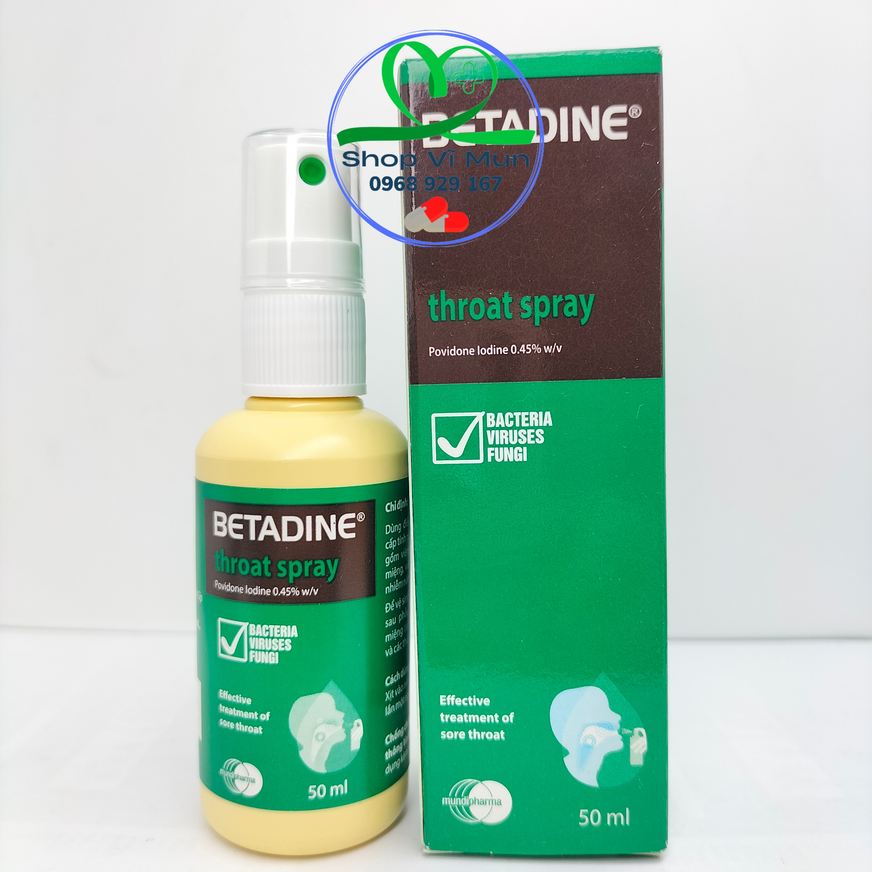 Xịt họng BETADINE chai 50ml