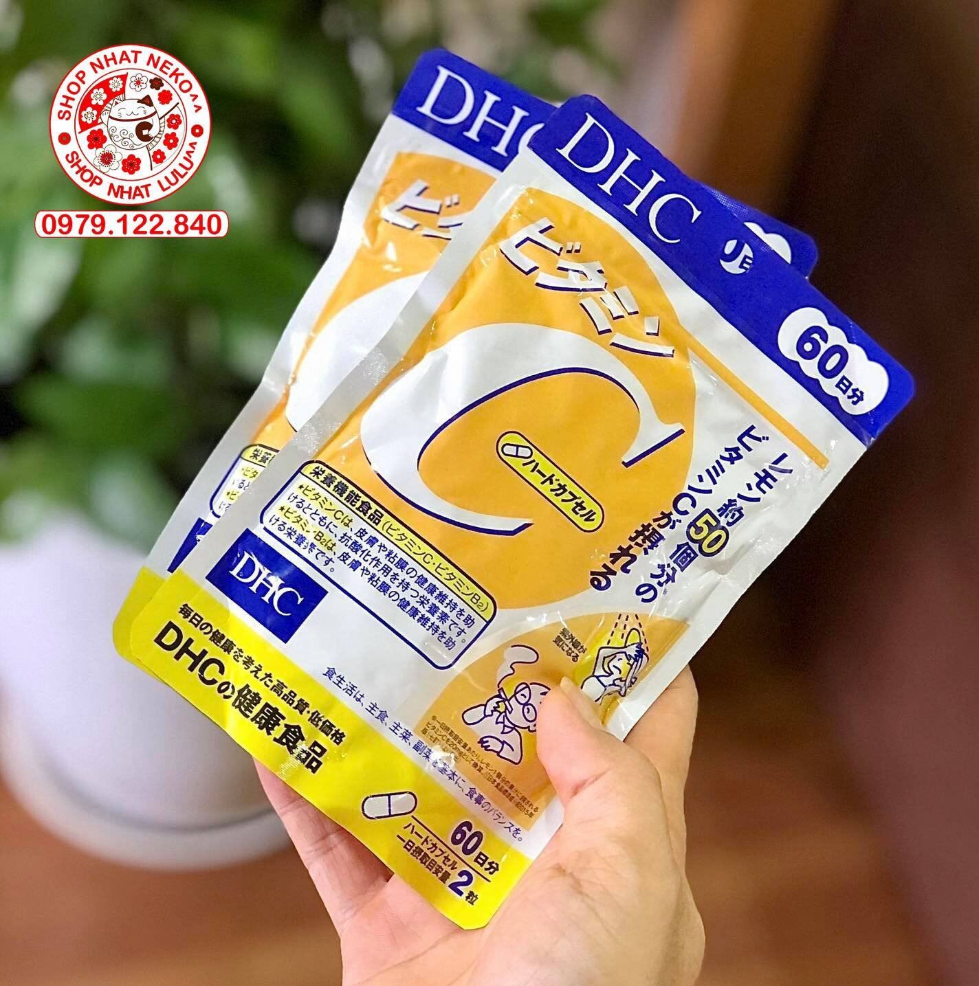 Viên uống bổ sung Vitamin C DHC Nhật Bản, 120 viên 60 ngày