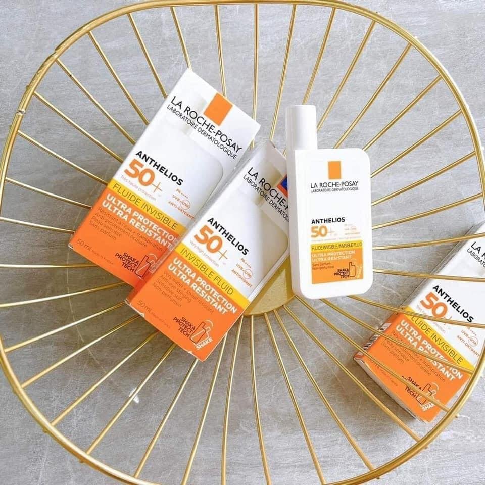 ( Chai Full & mẫu dùng thử) Kem chống nắng La Roche Posay Fluide (vạch vàng)