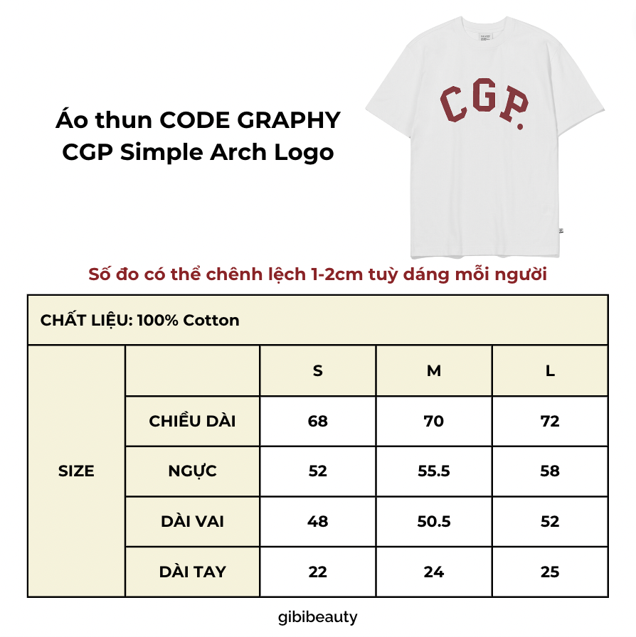 [SẴN] Áo thun CODE GRAPHY CGP Arch Logo