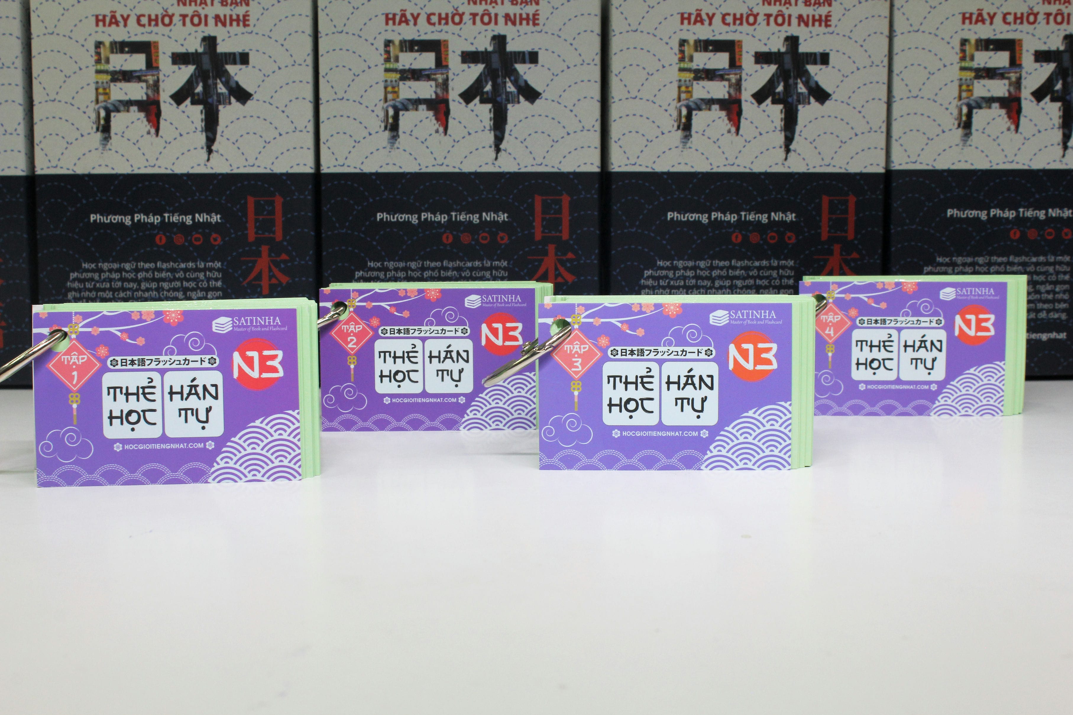 Flashcard N3 - Thẻ học Kanji (04 xấp)