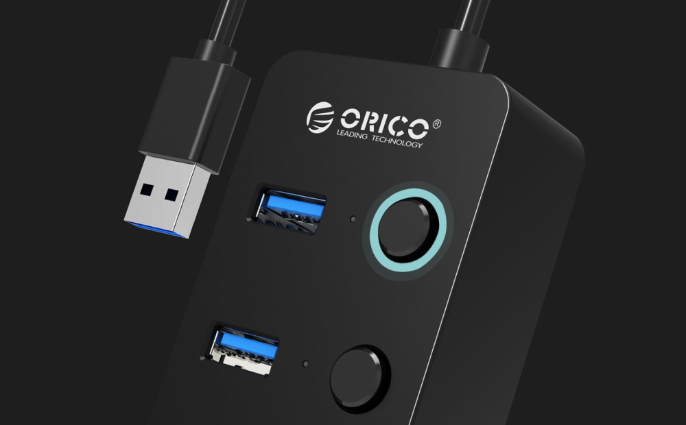 Bộ chia USB HUB 4 cổng USB 3.0 ORICO W9PH4-U3-BK -Nhà Phân Phối Chính Hãng
