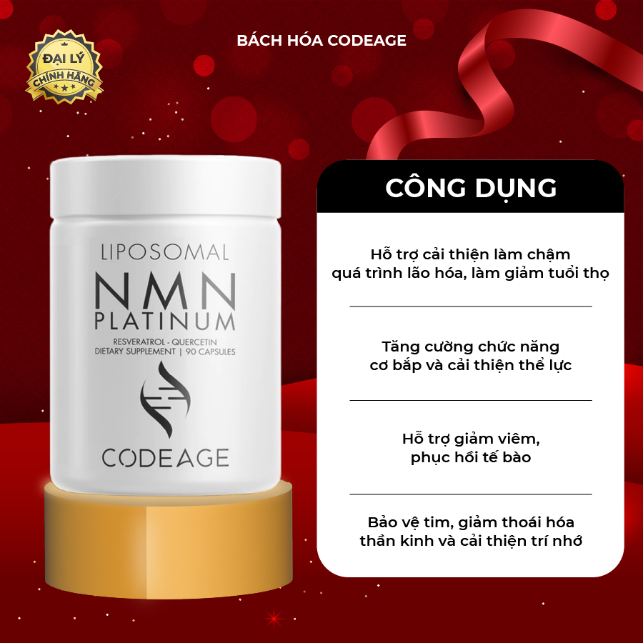 [CHÍNH HÃNG] CODEAGE Viên uống chống lão hoá LIPOSOMAL NMN