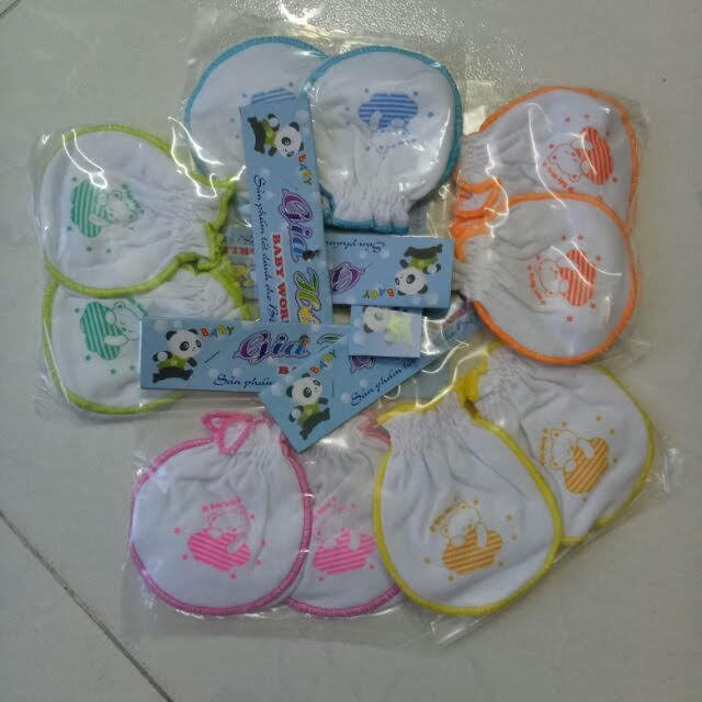 Combo 5 Nón 10 Bao Tay 10 Bao Chân Cho Bé Sơ Sinh