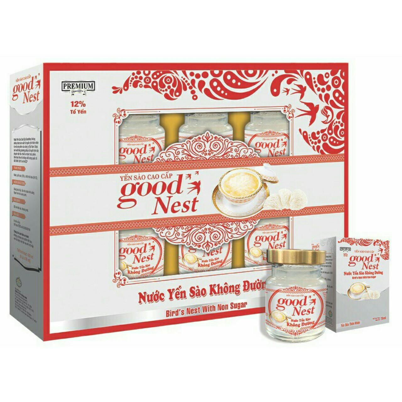 NƯỚC YẾN SÀO KHÔNG ĐƯỜNG GOODNEST