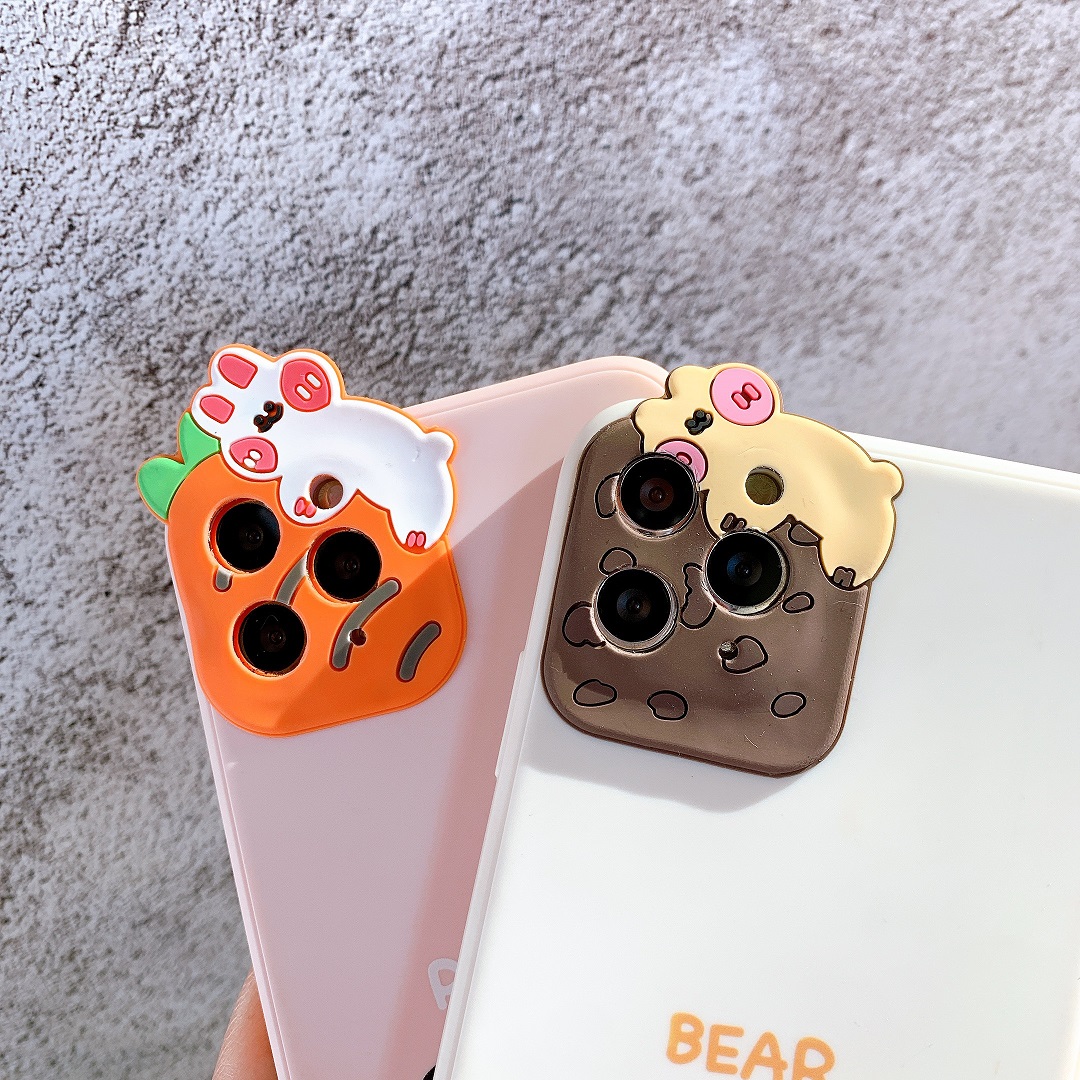 Ốp Lưng Silicon Bảo Vệ CAMERA Rabbit x Bear