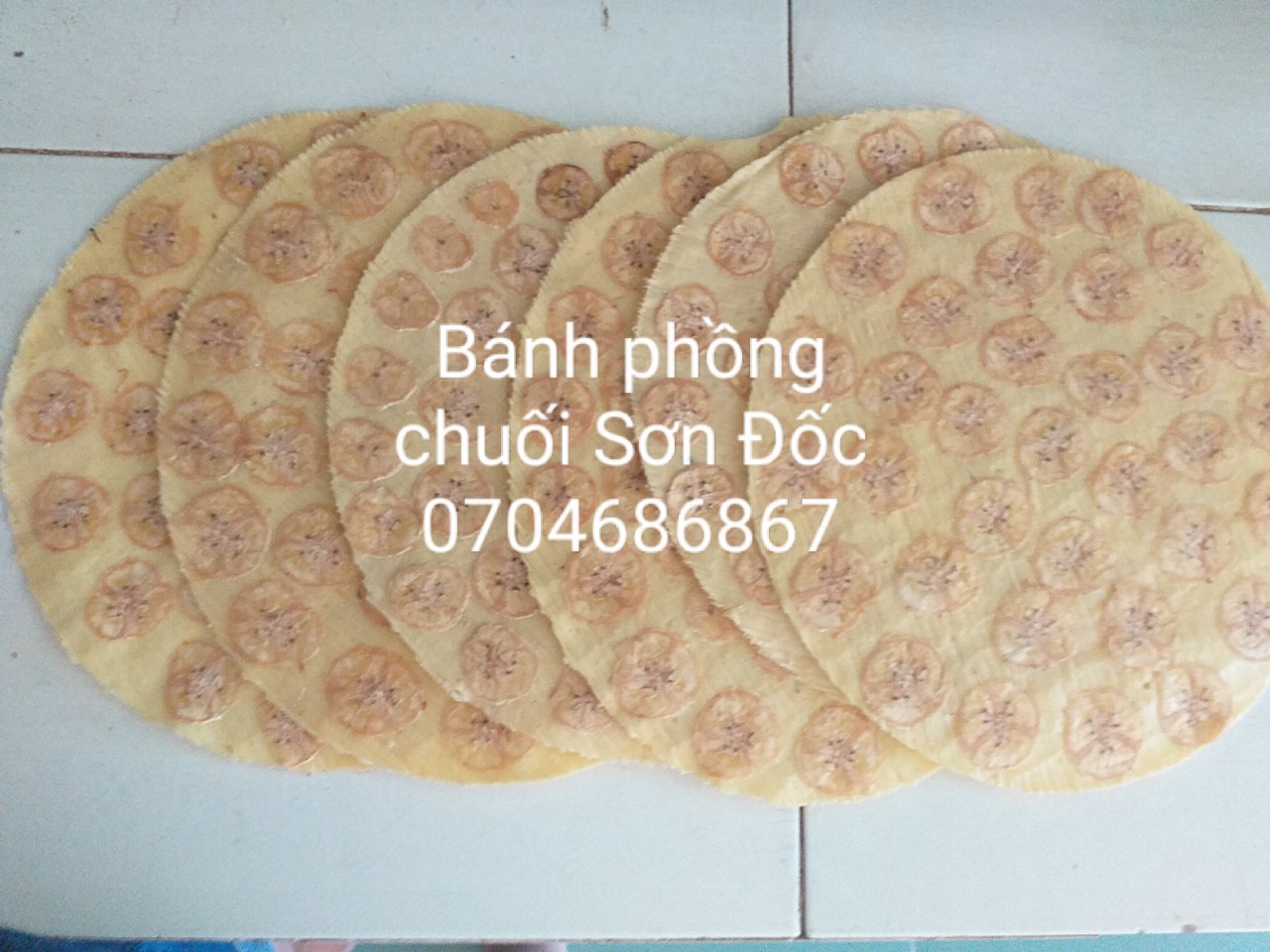 Bánh phồng chuối nướng Sơn Đốc(6 cái bánh chưa nướng)