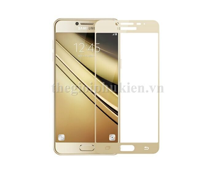 Tấm dán kính cường lực full tràn màn hình SamSung Galaxy C9 Pro phủ màu
