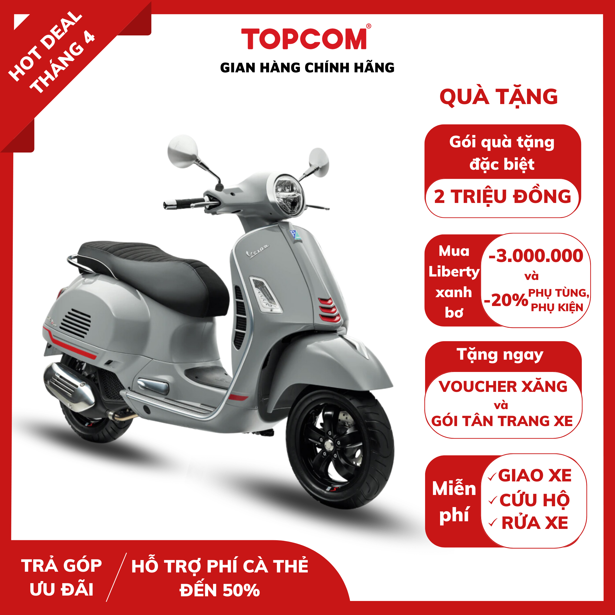 [Trả góp 0%] Xe gaVespa GTS Super Sport 150cc