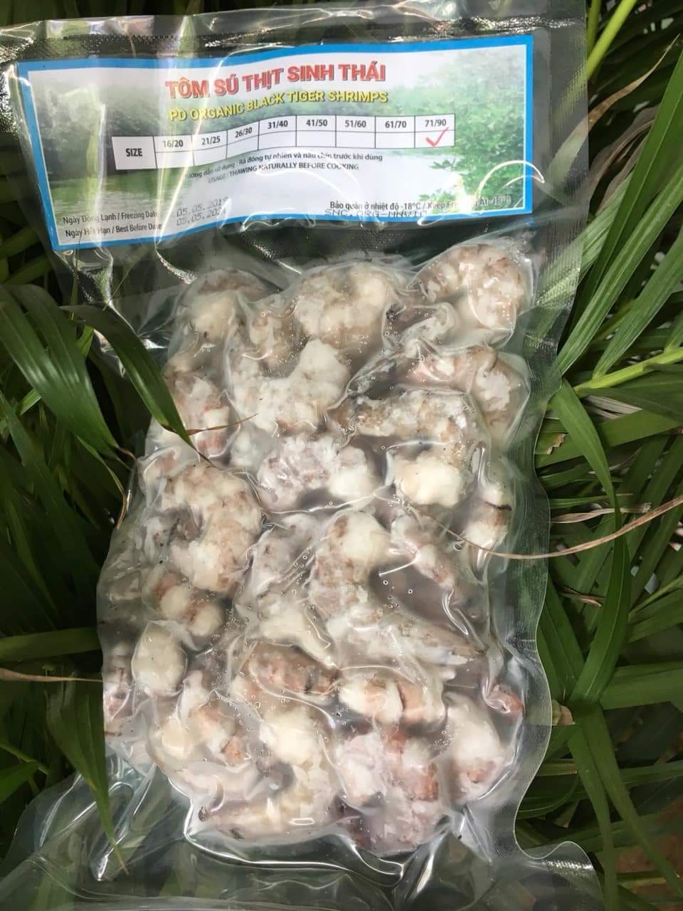 Tôm sú thịt sinh thái 250g, kích cỡ: 71/90