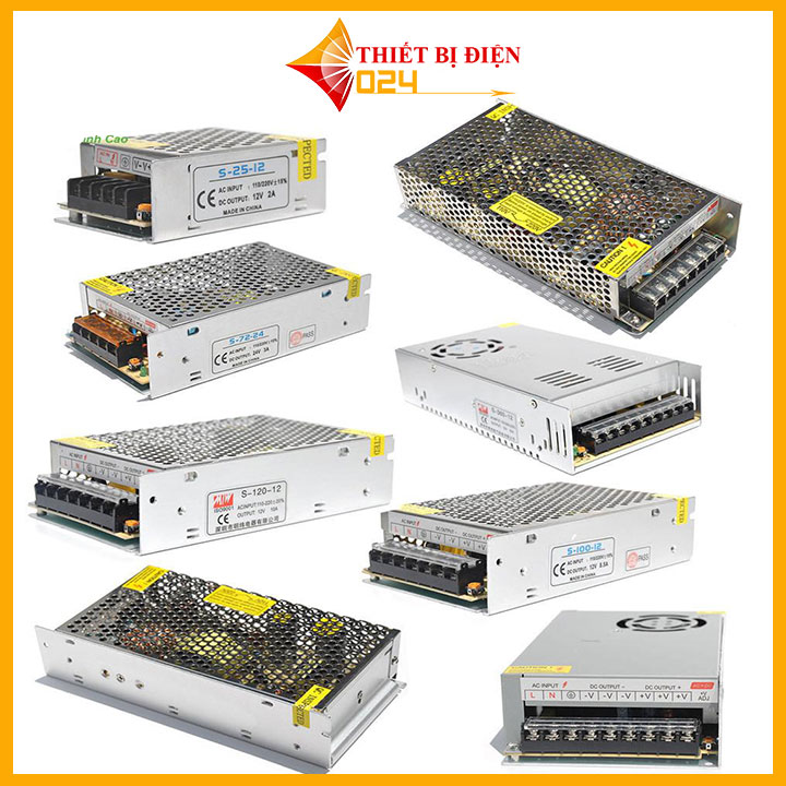 Nguồn tổ ong, nguồn 12v/24v/5v - 40a/30a/20a/15a/10a/5a, nguồn tổng dùng cho camera,đèn led,motor, máy bơm