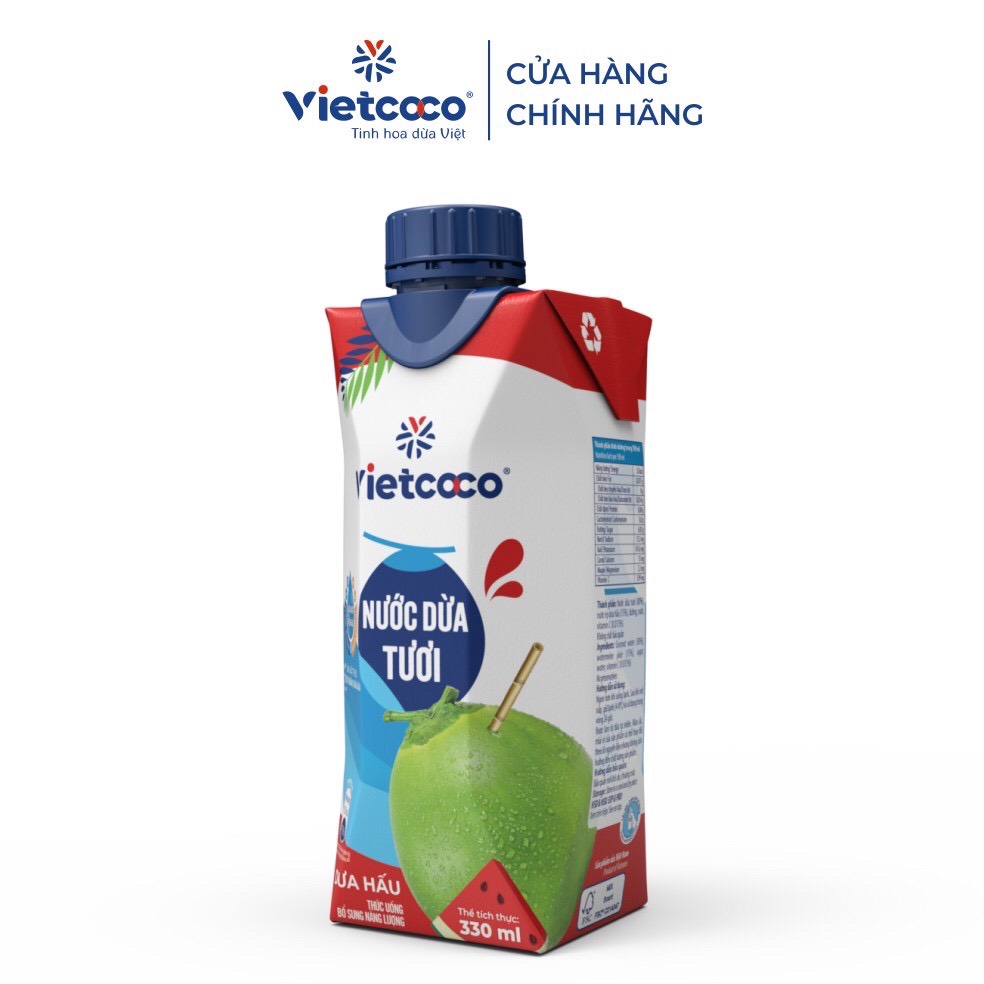 Nước dừa tươi dưa hấu Vietcoco 330ml