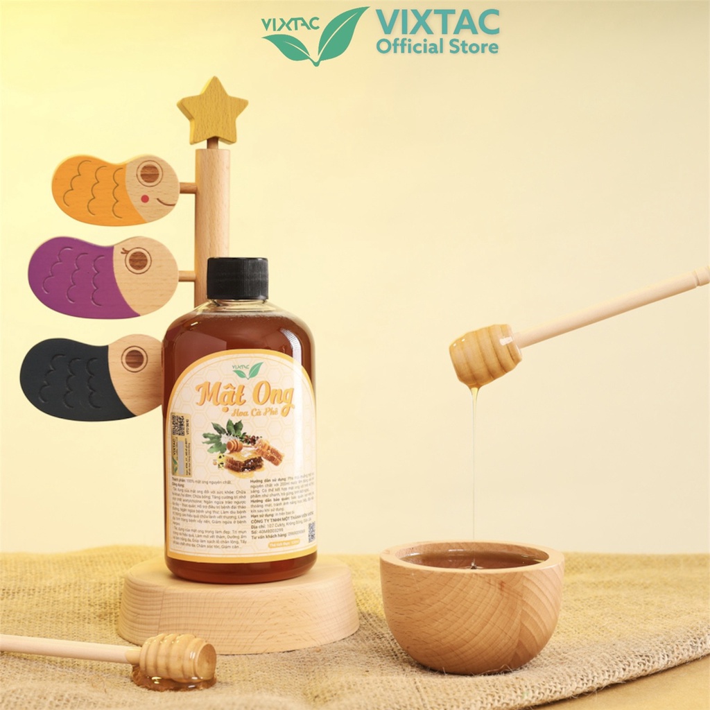 Mật ong nguyên chất hoa cà phê VIXTAC ORGANIC 500ml
