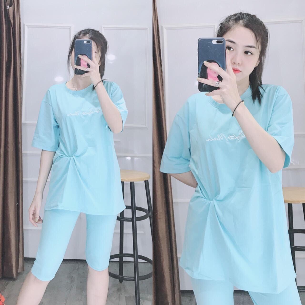 set bộ đồ lửng mặc nhà cực xinh cho chị em