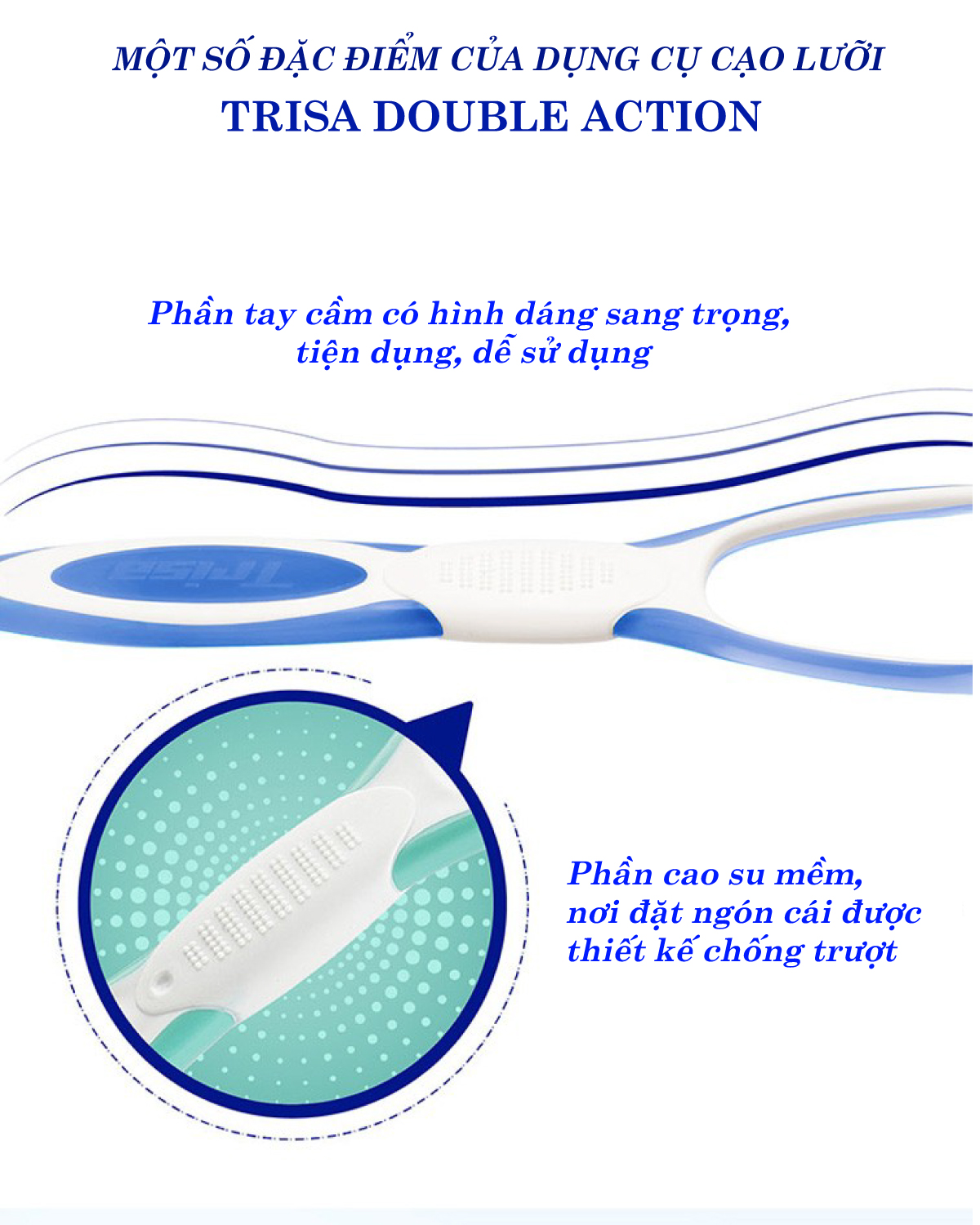 Dụng Cụ Cạo Lưỡi Trisa Double Action