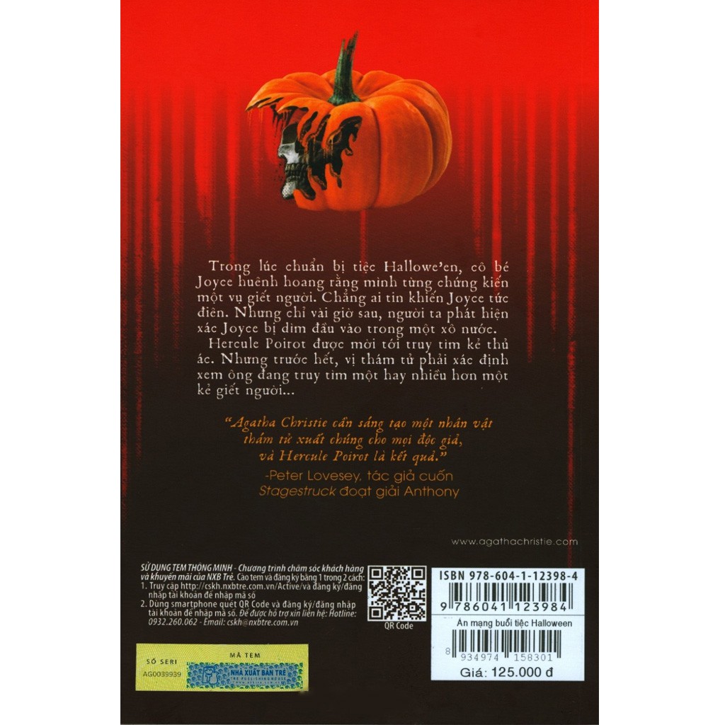 Sách NXB Trẻ - Án Mạng Tiệc Halloween (Agatha Christie)