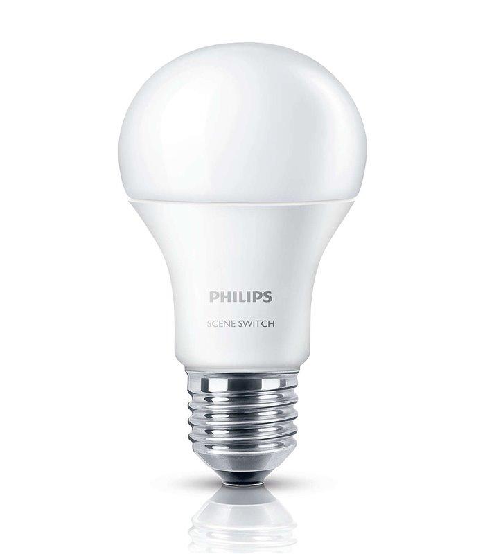 Combo Bóng đèn Philips LED Scene Switch đổi màu ánh sáng Trắng / Vàng 9.5W 3000K/6500K E27  và Bộ dụng cụ đa năng Bosch 12 món