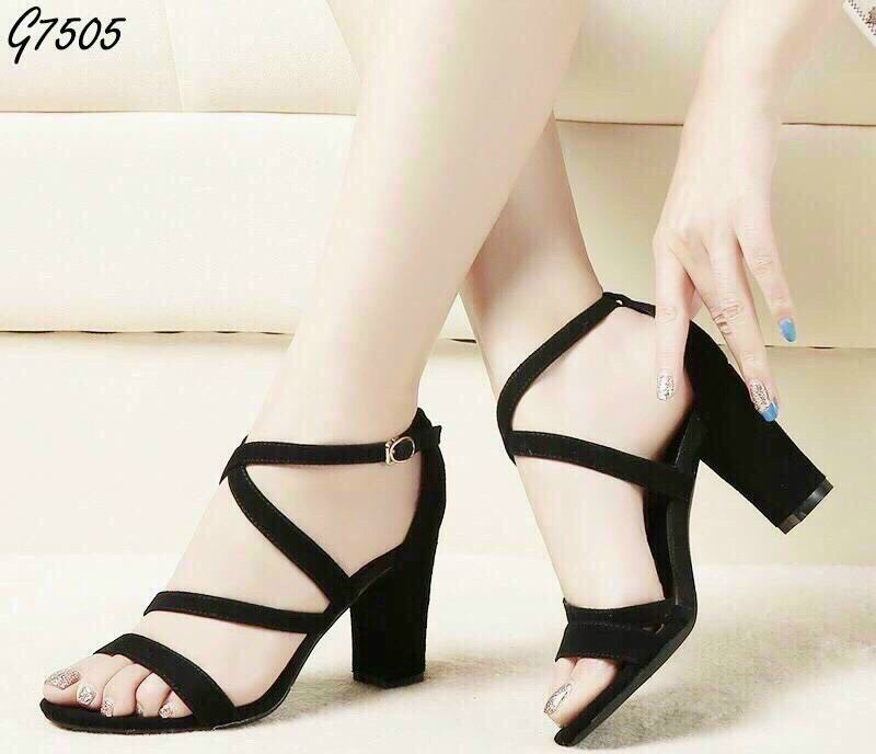 Giày cao gót nữ 7 phân quai mảnh chéo gót