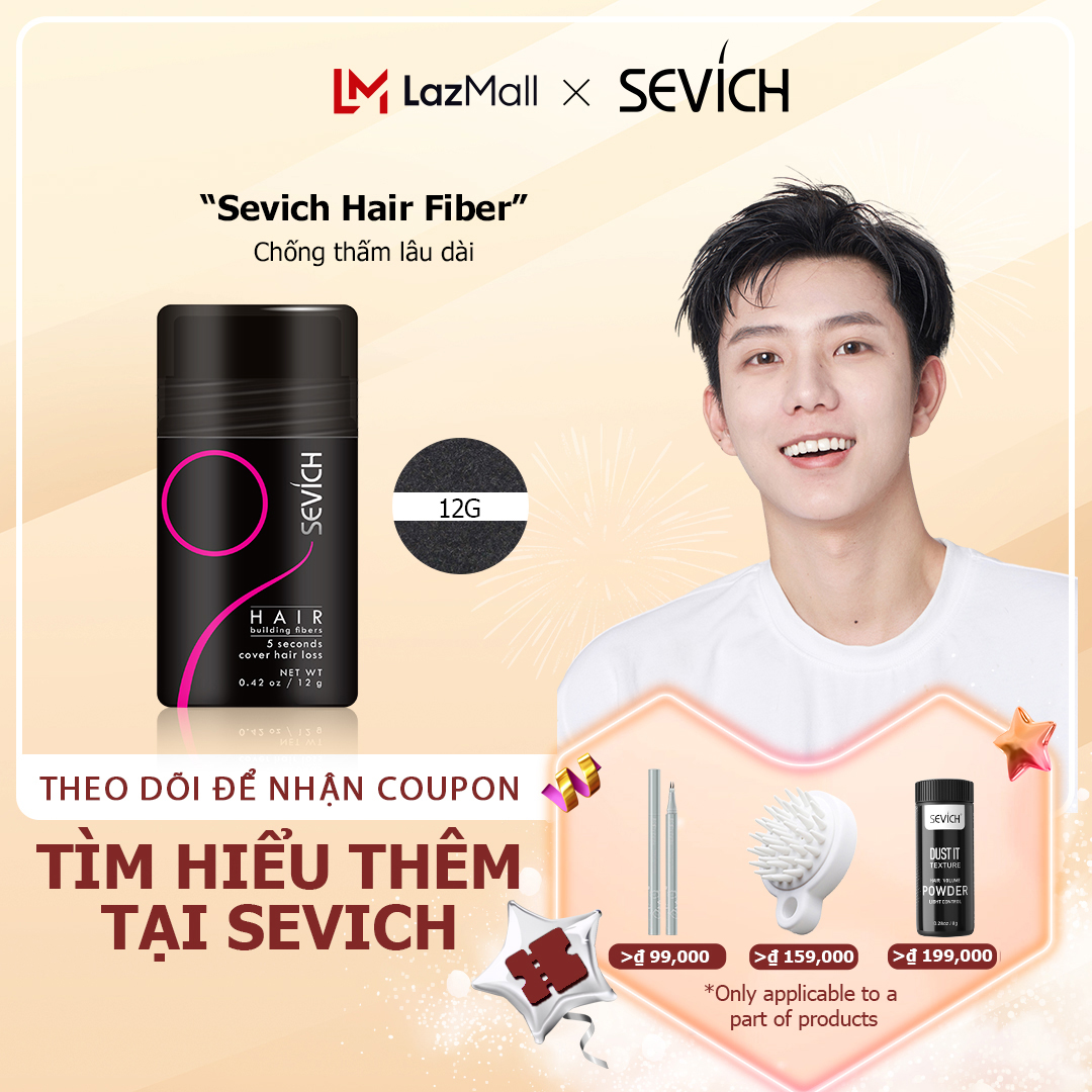 SEVICH Hair Building Fiber 12g Black Hair Fiber