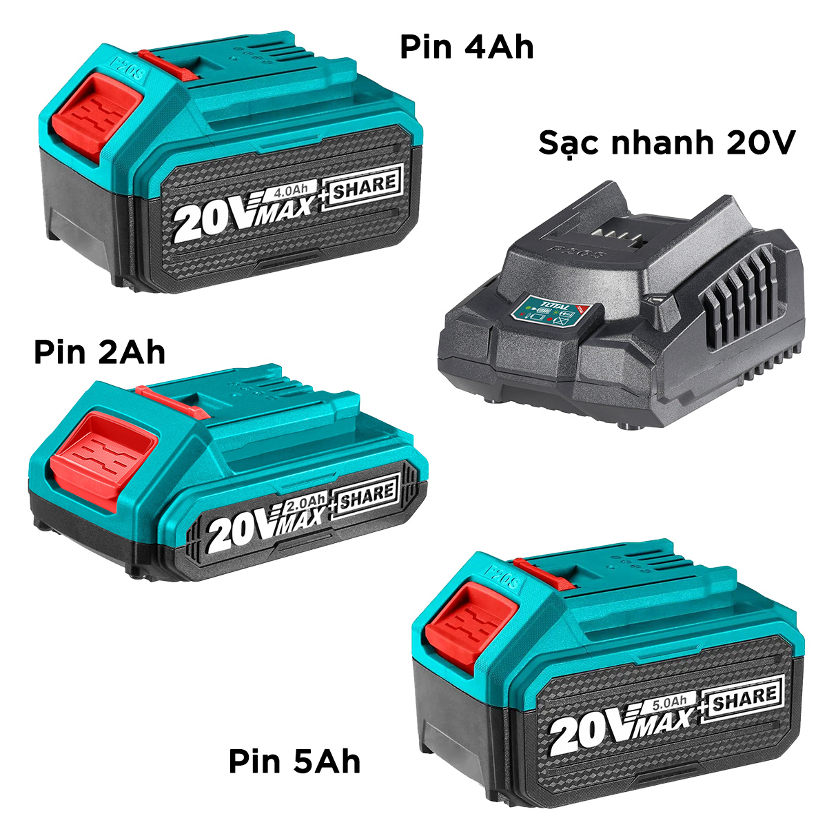 Ingco total wasfow 20V 2AH/4Ah/5AH Li-ion cell rechargeable battery high capacity safety high power for cordless drill portable battery